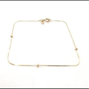 Delicate gold beaded ball bracelet